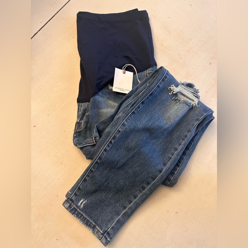 Pink Blush Maternity Jeans